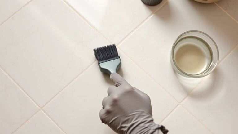 cleaning marble tile grout
