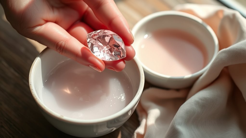 cleaning morganite jewelry safely