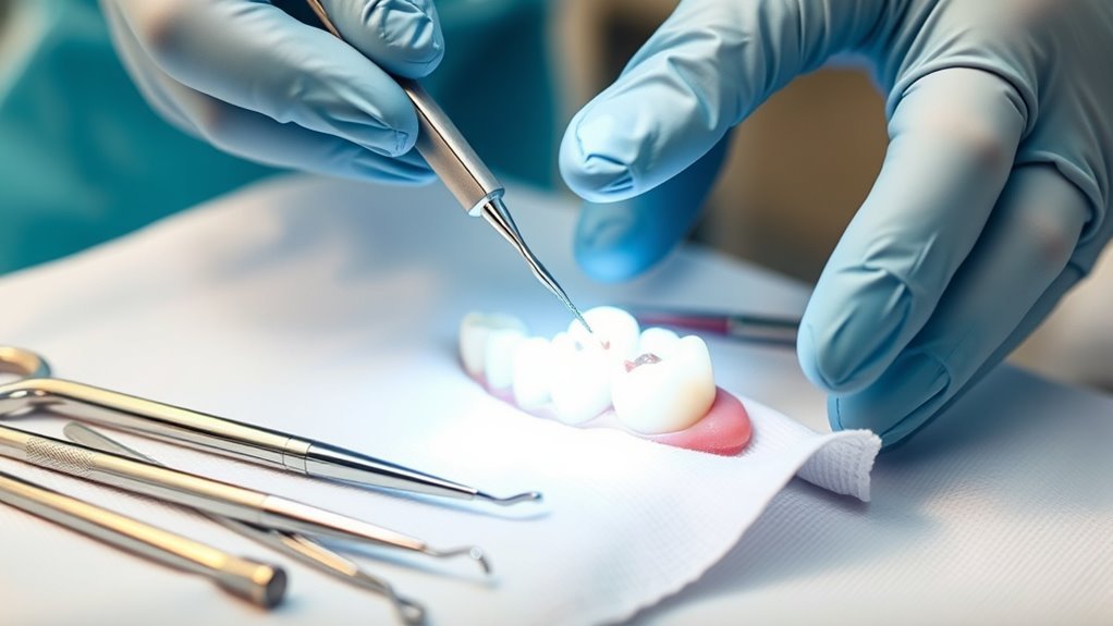 cleaning old crown fillings