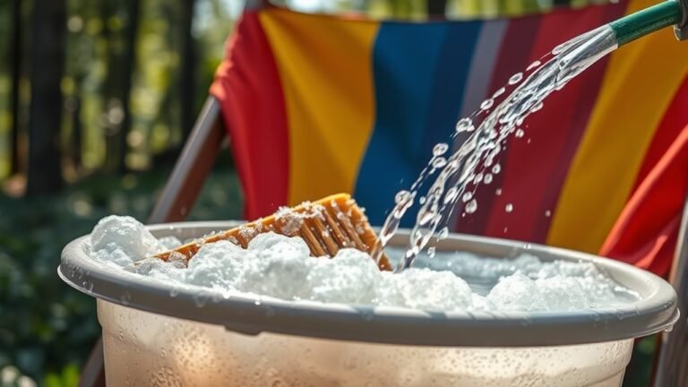 cleaning outdoor camping furniture