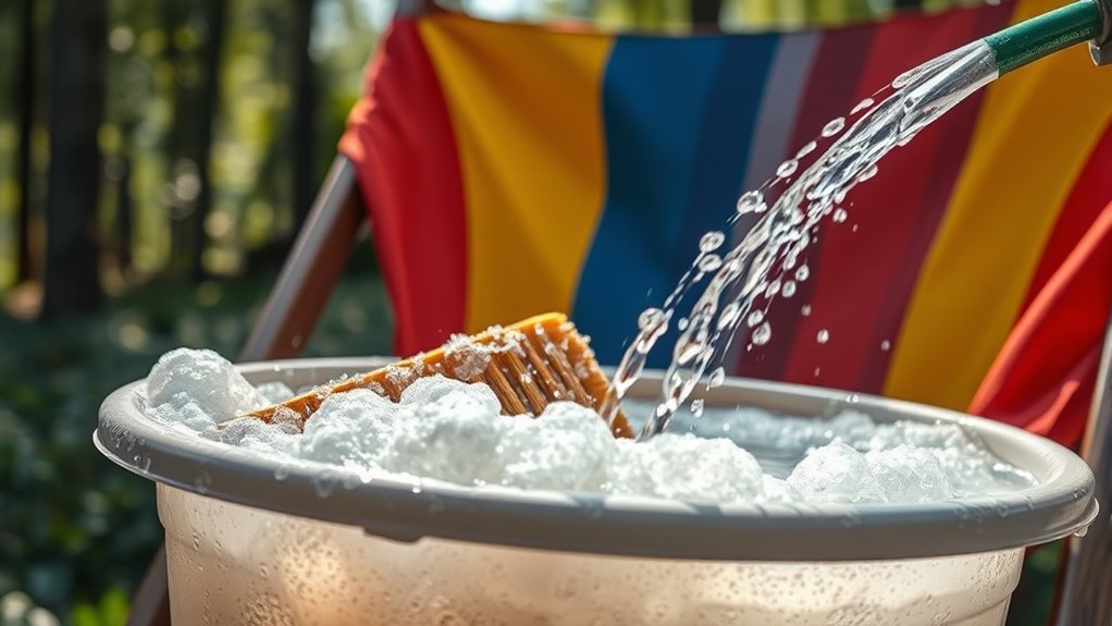 cleaning outdoor camping furniture