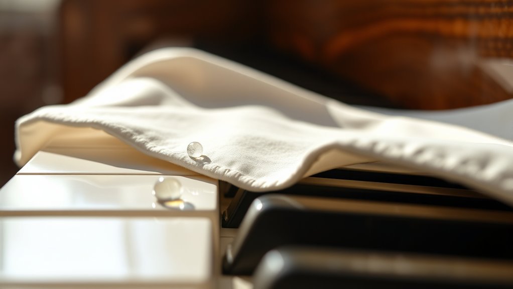 cleaning piano ivory keys