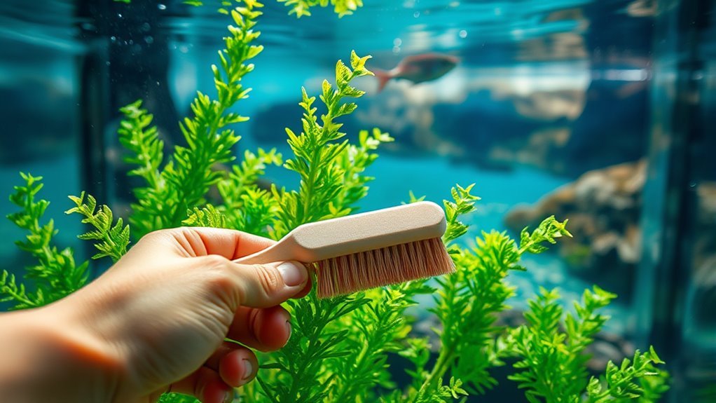 cleaning plastic aquarium plants
