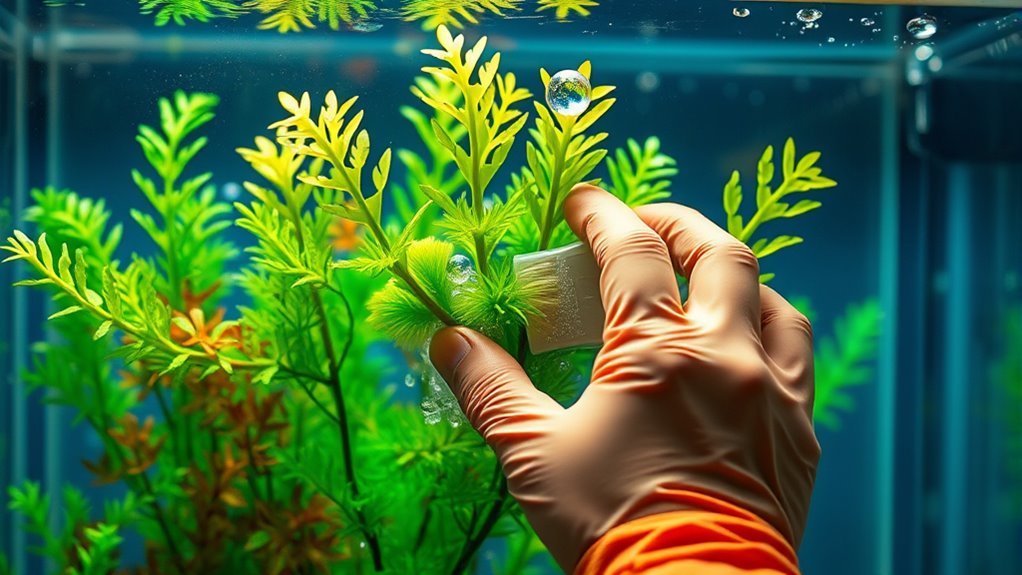 cleaning plastic aquarium plants
