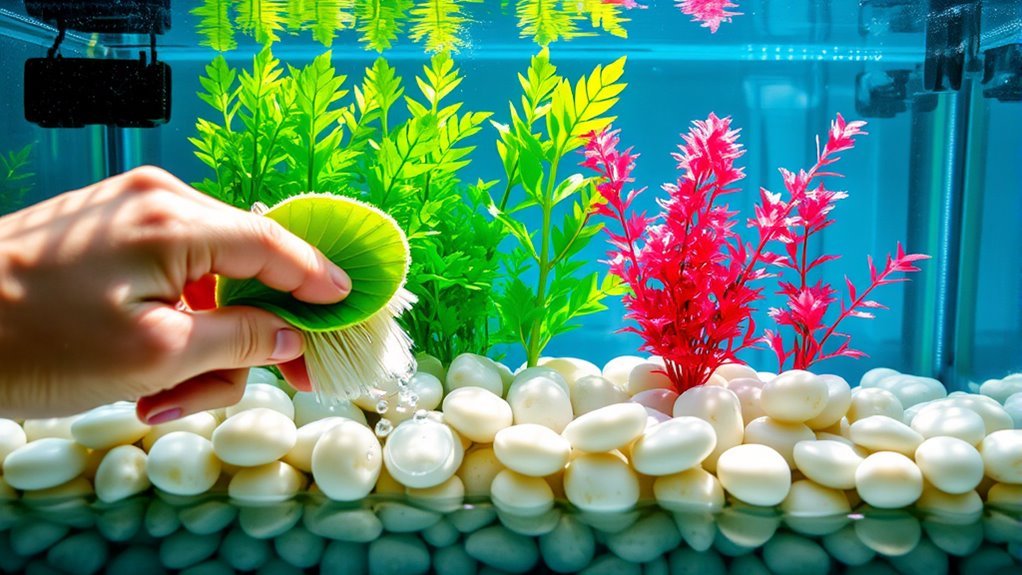 cleaning plastic aquarium plants