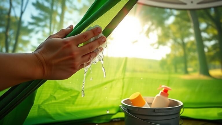 cleaning pop up camper canvas