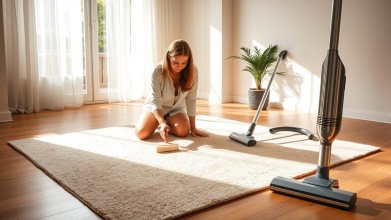 cleaning rugs on hardwood