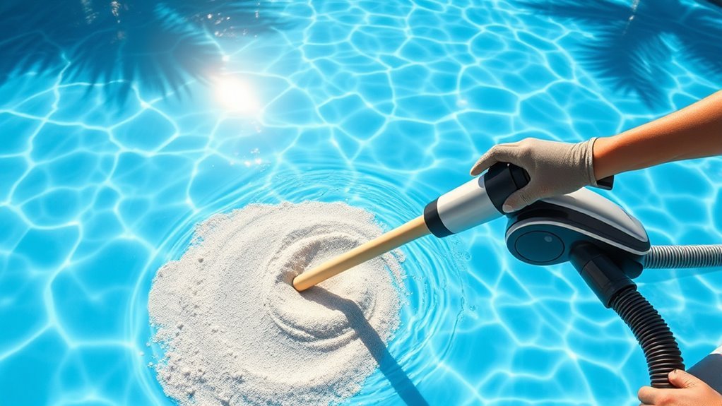cleaning sand from pool