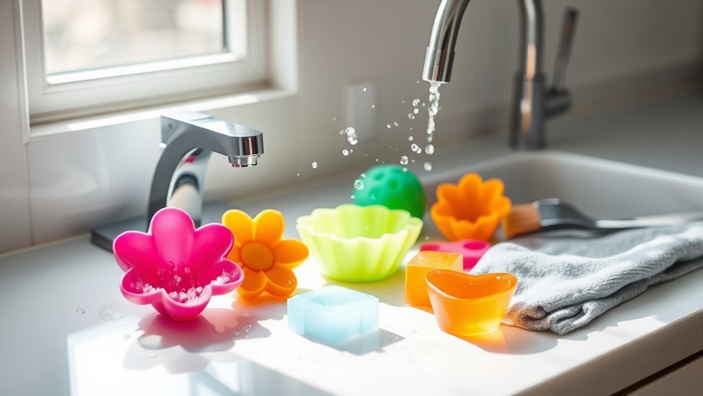 cleaning silicone resin molds