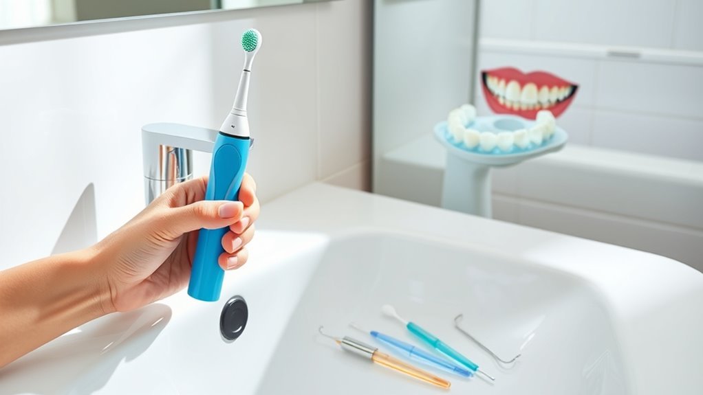 cleaning teeth with retainer