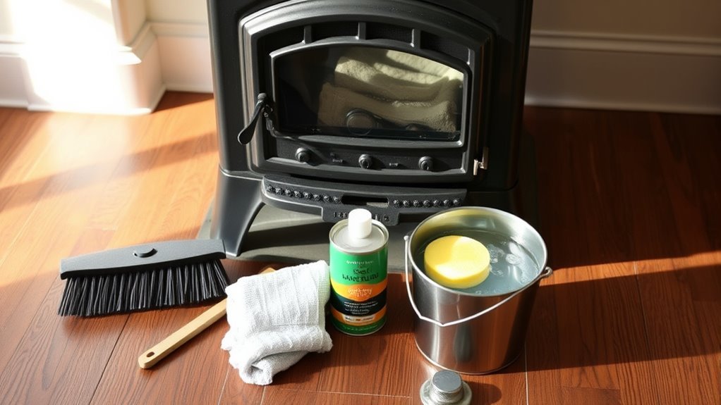cleaning tools and chemicals