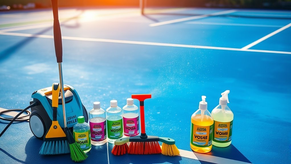 cleaning tools and chemicals