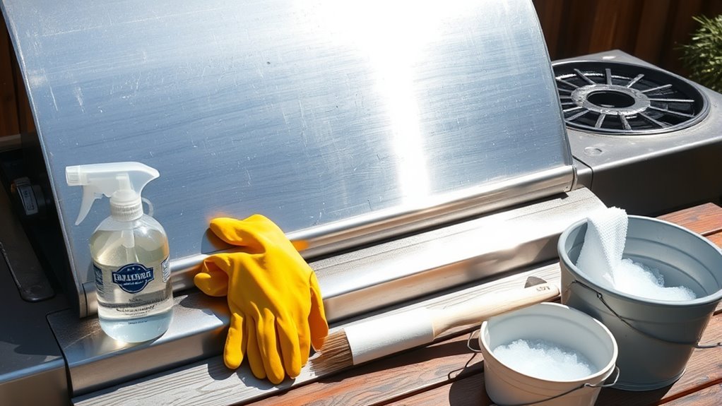 cleaning tools and chemicals
