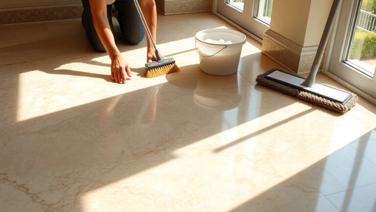cleaning travertine tile floors