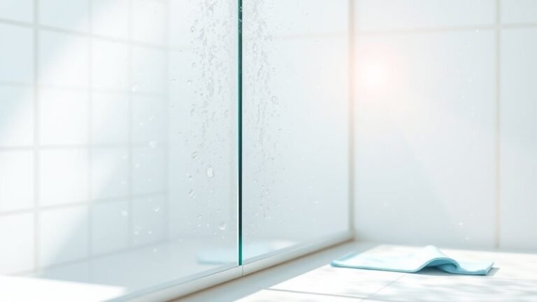 cleaning treated shower glass