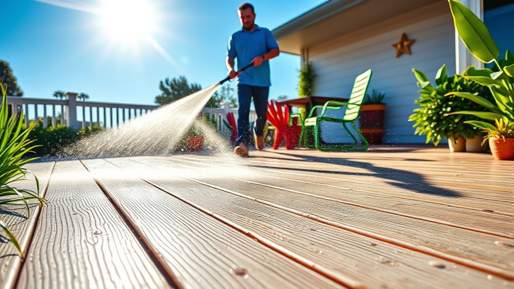 cleaning vinyl decking effectively