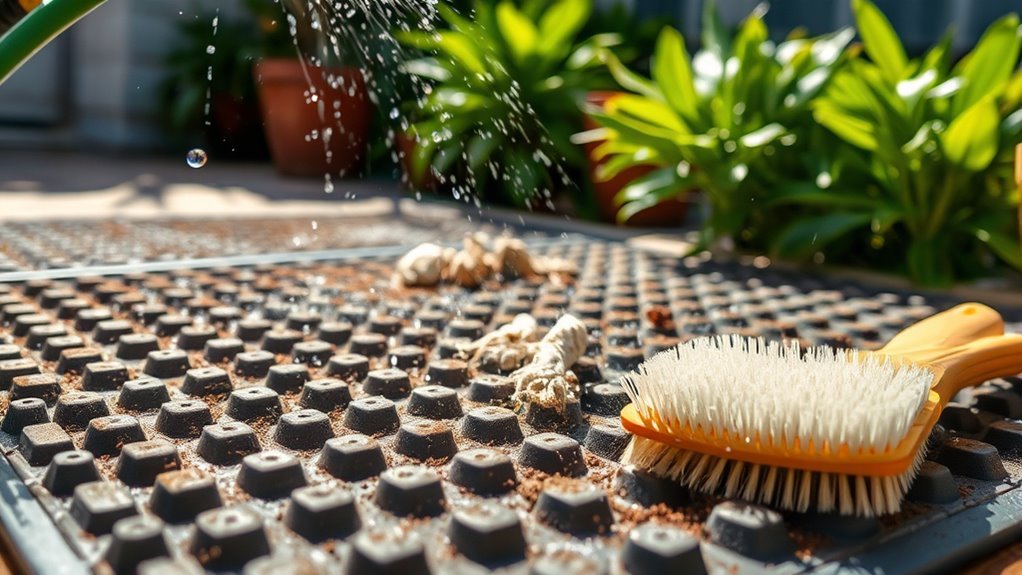 cleaning waterhog mats properly