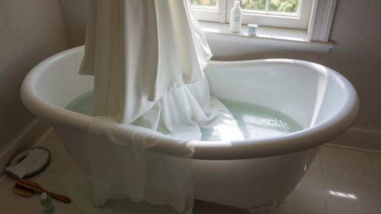 cleaning wedding dress bathtub