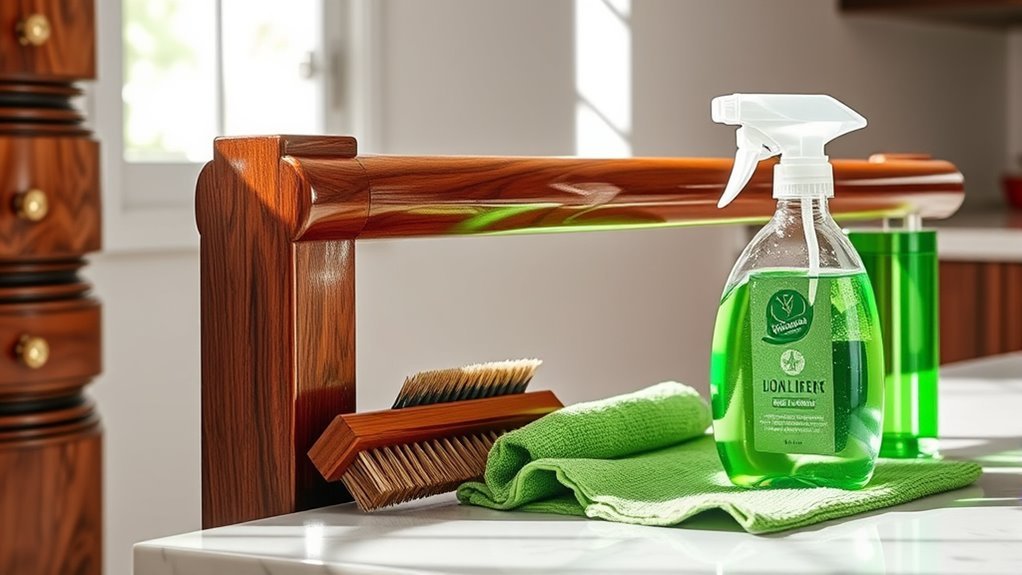 cleaning wooden handrails effectively