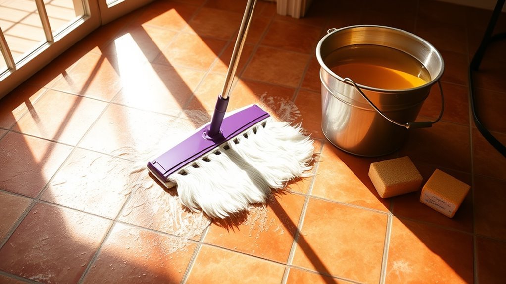deep clean saltillo tile floors