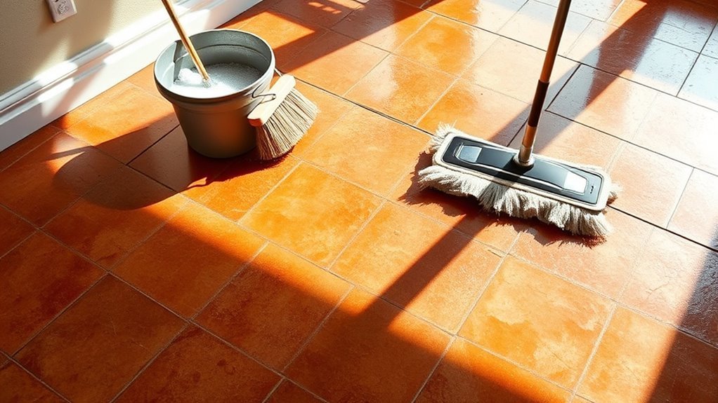 deep clean saltillo tile