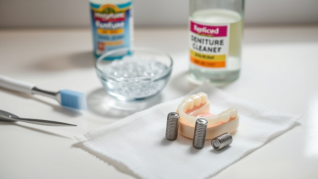 denture cleaning tools and solutions