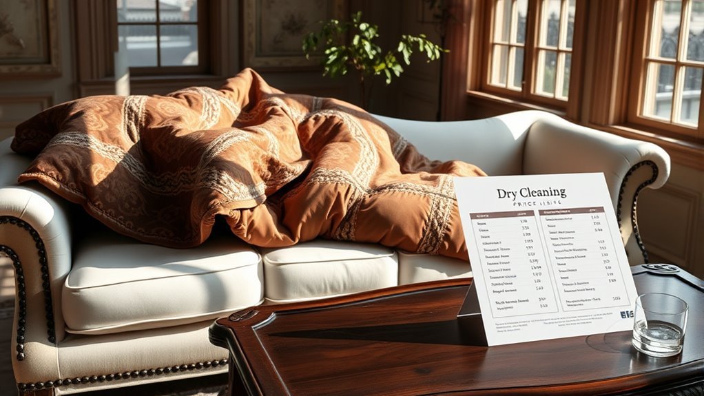dry cleaning comforter costs