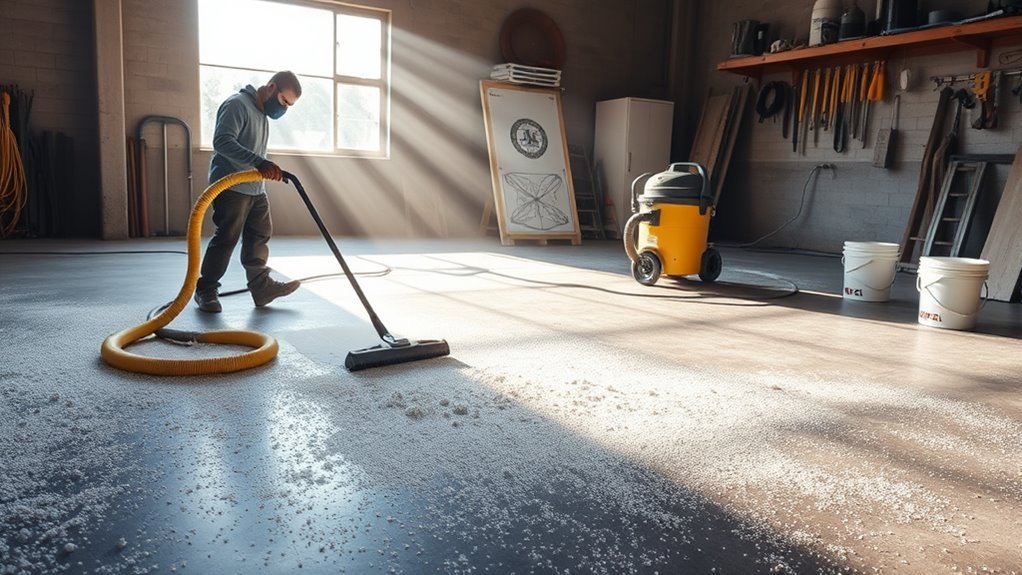 effective concrete dust cleanup