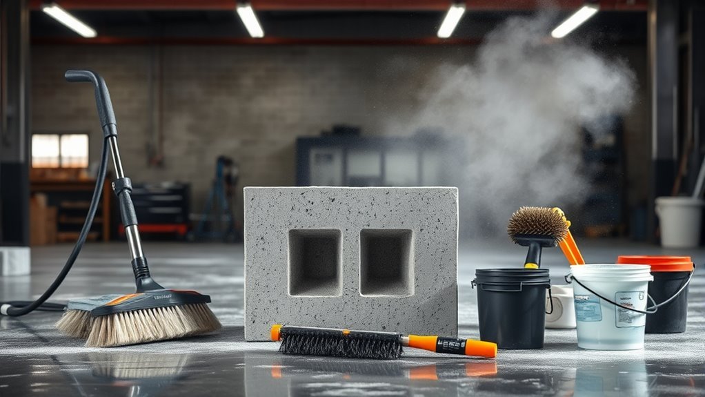 effective concrete machine cleaning