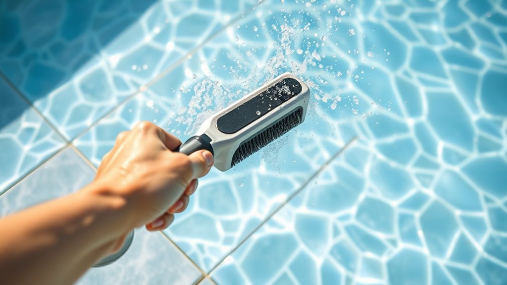 effective pool tile cleaning