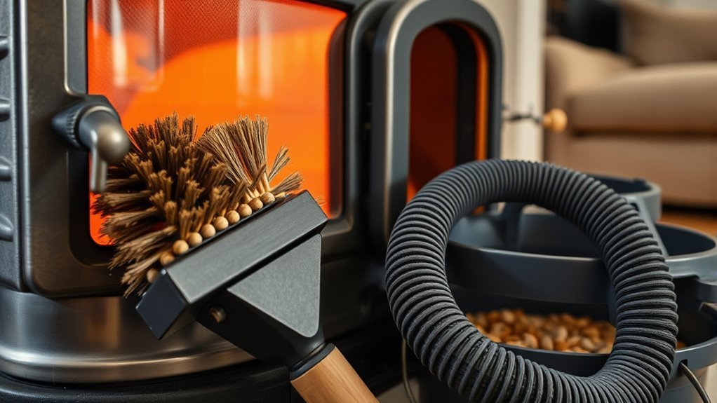 efficient pellet stove cleaning