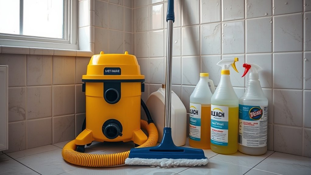 flooded bathroom cleaning essentials