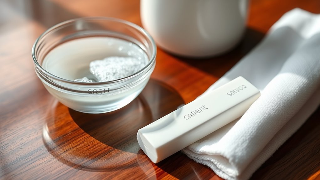 gather cleaning supplies carefully