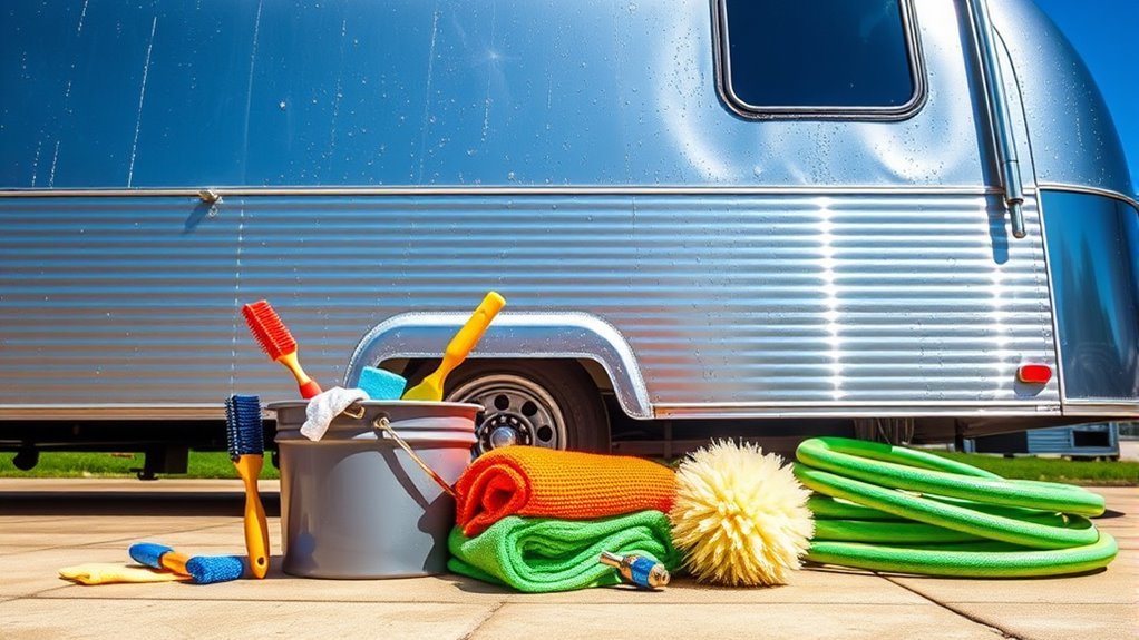gather supplies for cleaning