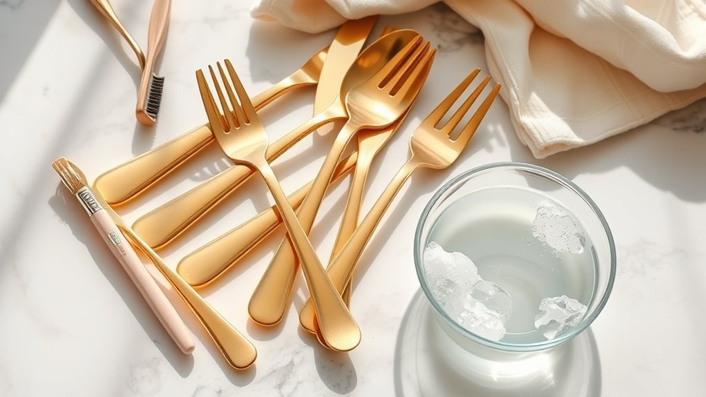 gold flatware cleaning essentials
