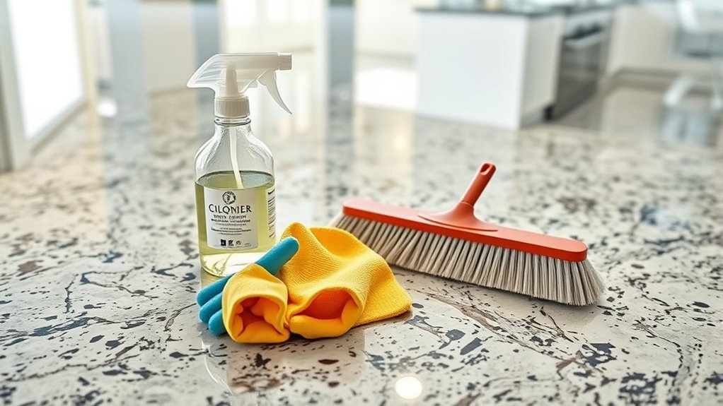 granite floor cleaning preparation
