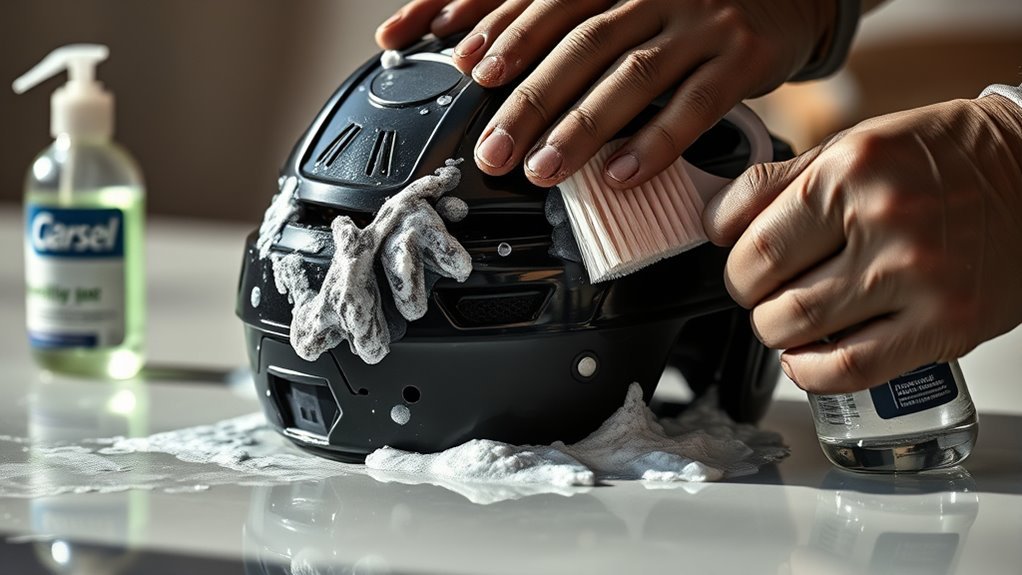 hockey helmet cleaning guide