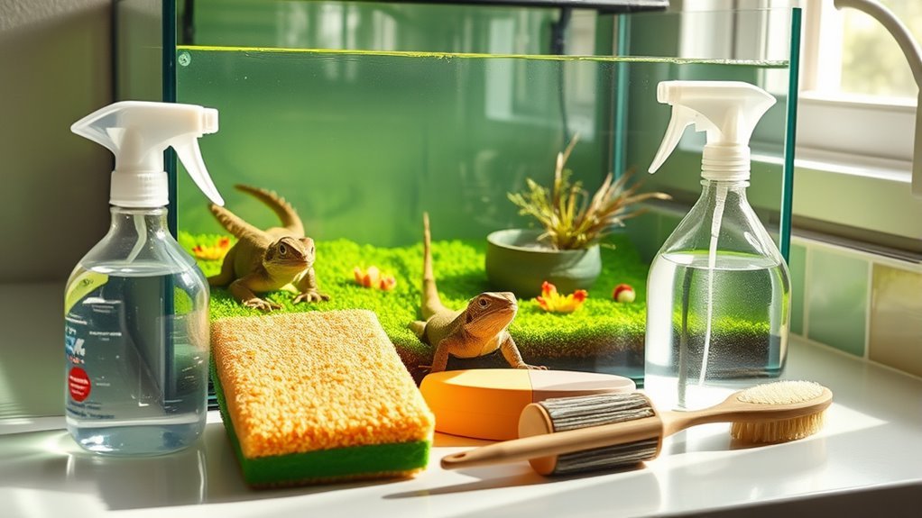 lizard tank cleaning supplies