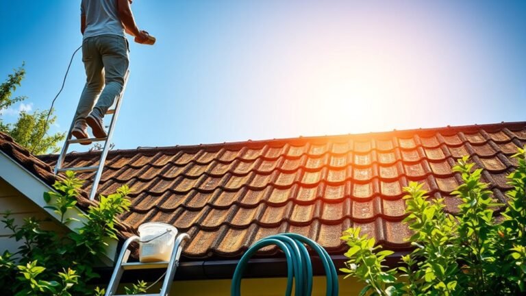 manual roof tile cleaning