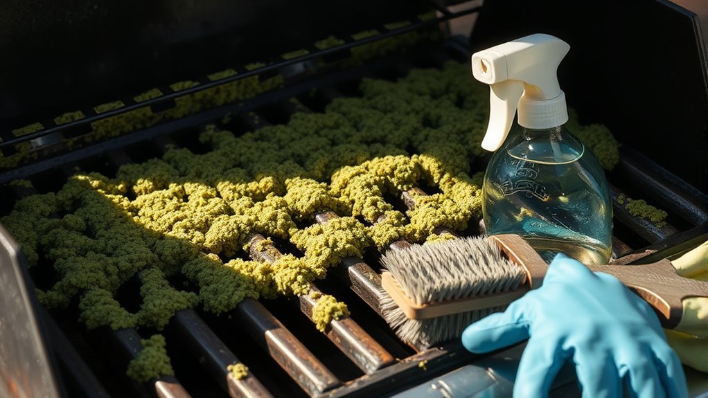 mold cleaning grill preparation