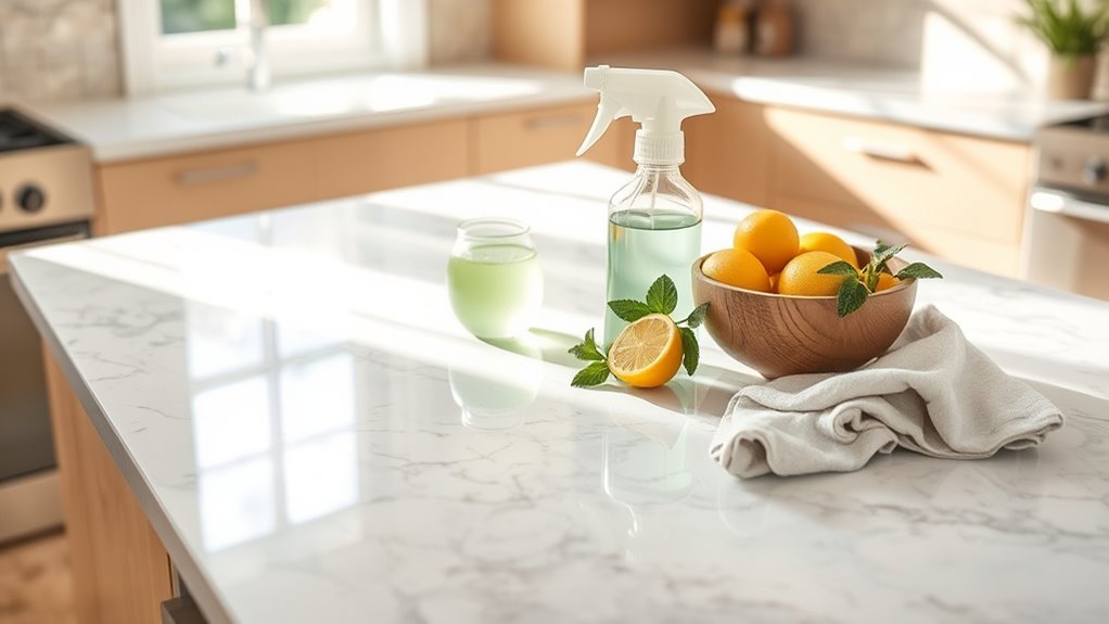 natural cleaning quartzite countertops