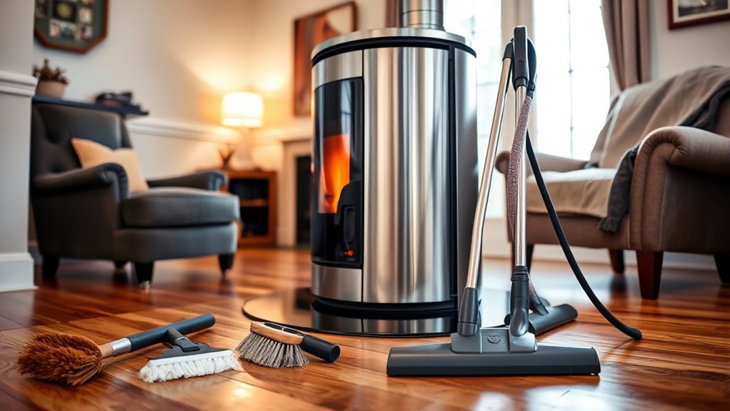 pellet stove cleaning preparation