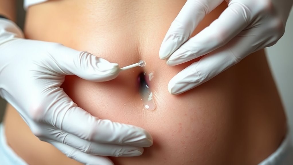post surgery belly button care