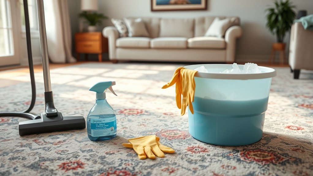 preparation for carpet cleaning