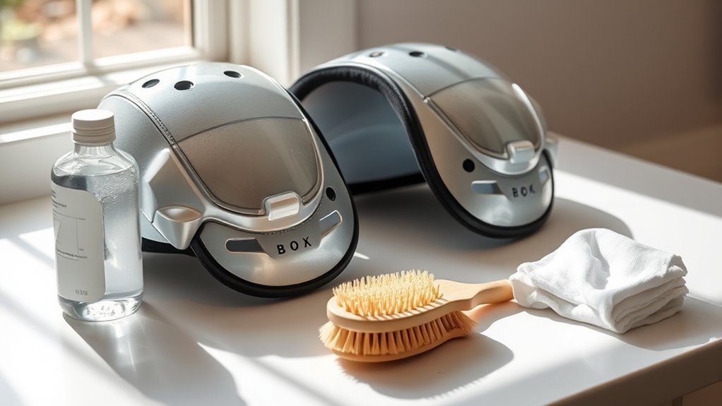 prepare and clean shoulder pads