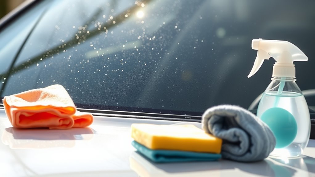 prepare for windshield cleaning