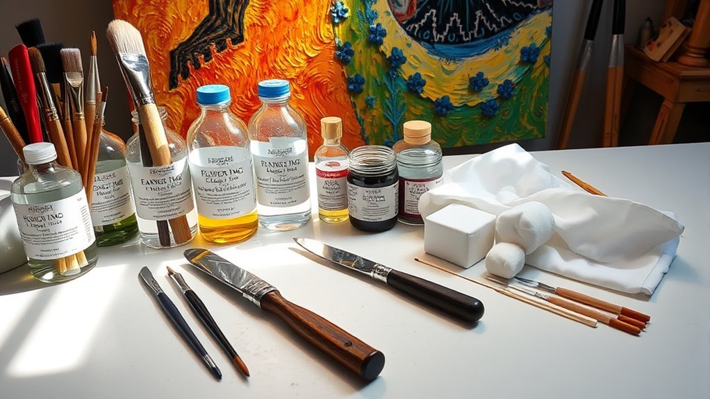 proper oil painting cleaning