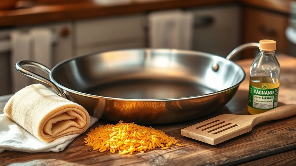 proper paella pan cleaning