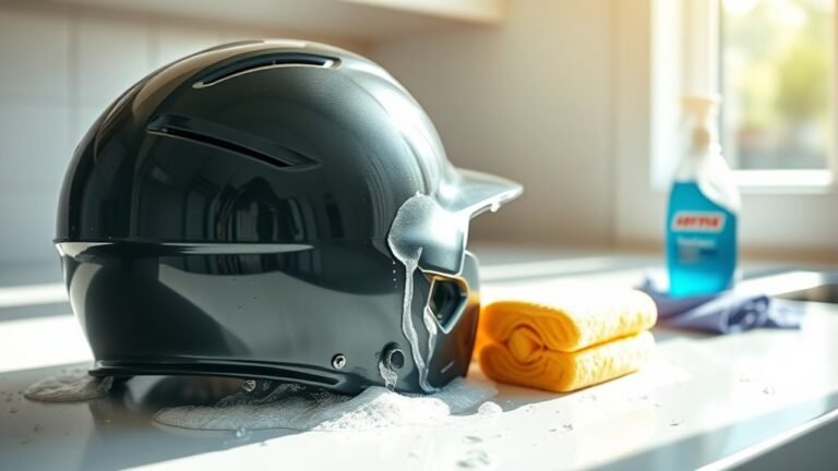 properly clean baseball helmet
