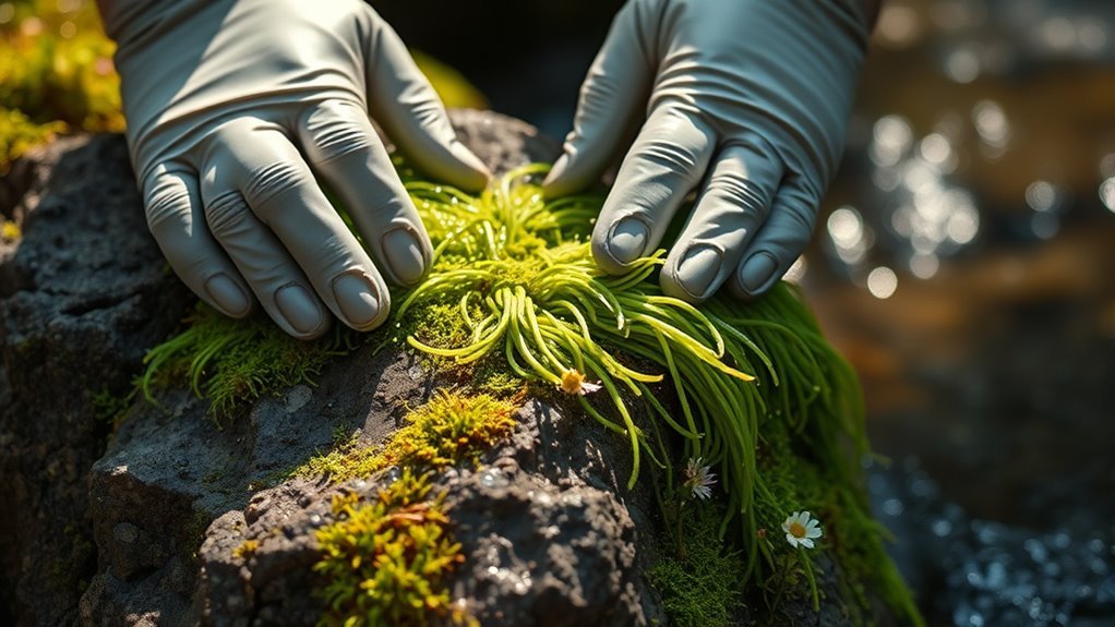 remove algae from rocks